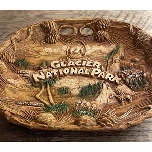 Glacier National Park Souvenir Dimensional Resin Wall Plaque by Taco